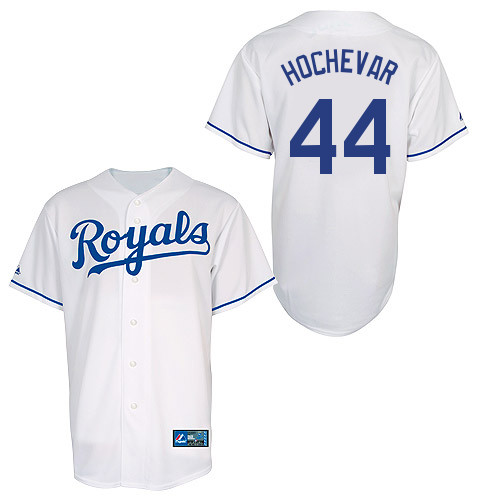 Luke Hochevar #44 Youth Baseball Jersey-Kansas City Royals Authentic Home White Cool Base MLB Jersey